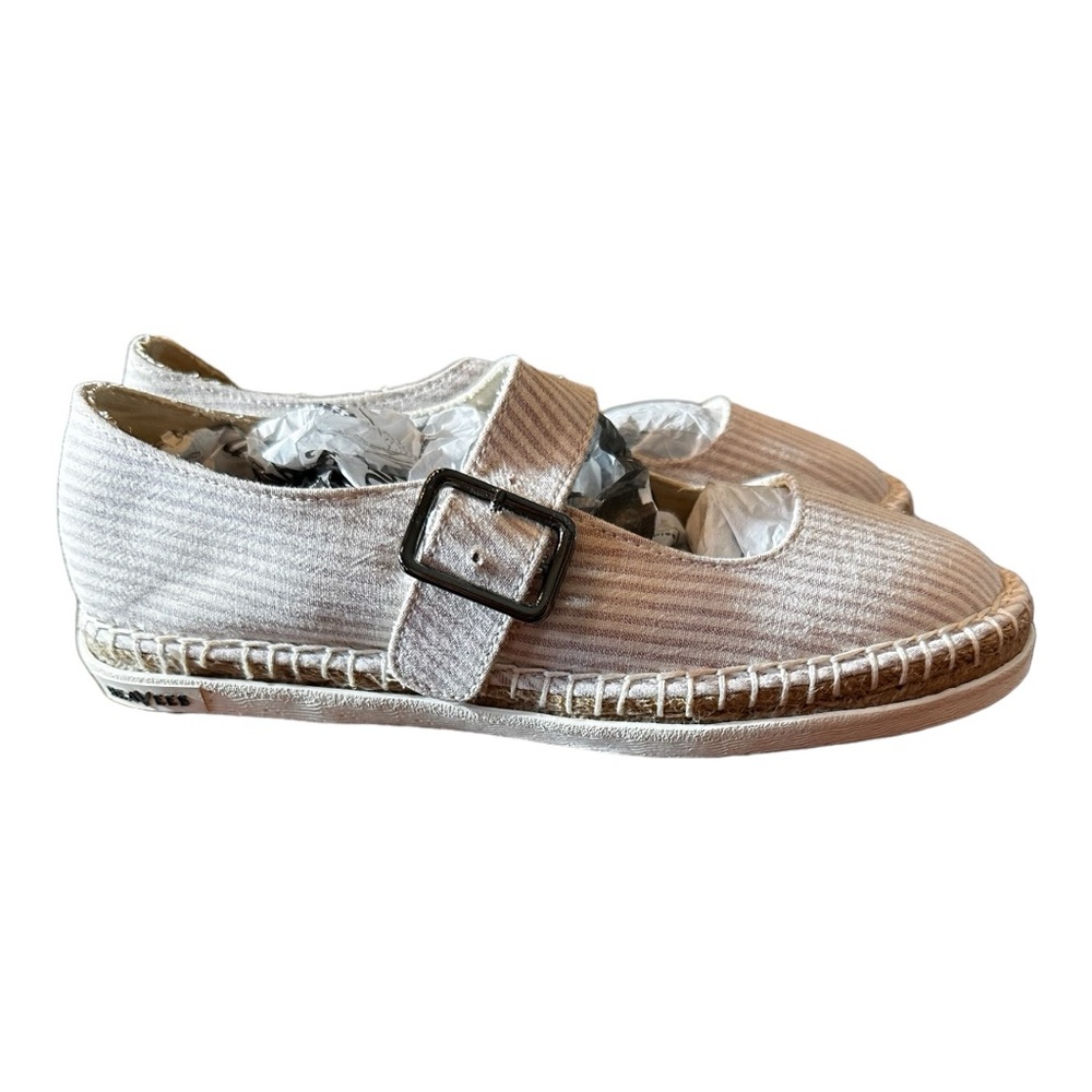 SeaVees size 7 Mesa Maryjane espadrilles Rose striped cotton twill NWB